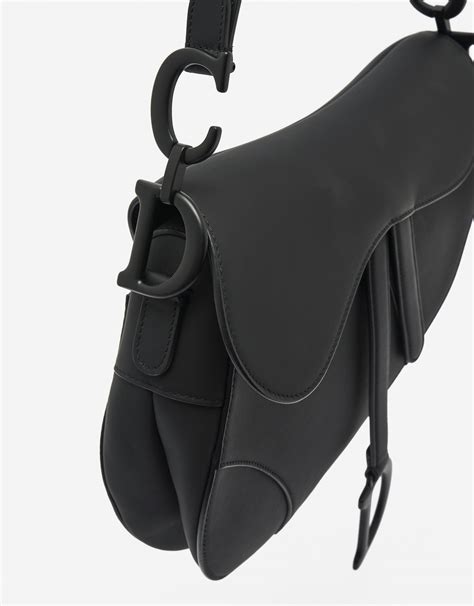 dior black saddle matte calfskin pouch|CHRISTIAN DIOR Ultra Matte Calfskin Saddle Bag Black.